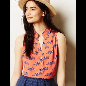Anthropologie Maeve Octopus blouse